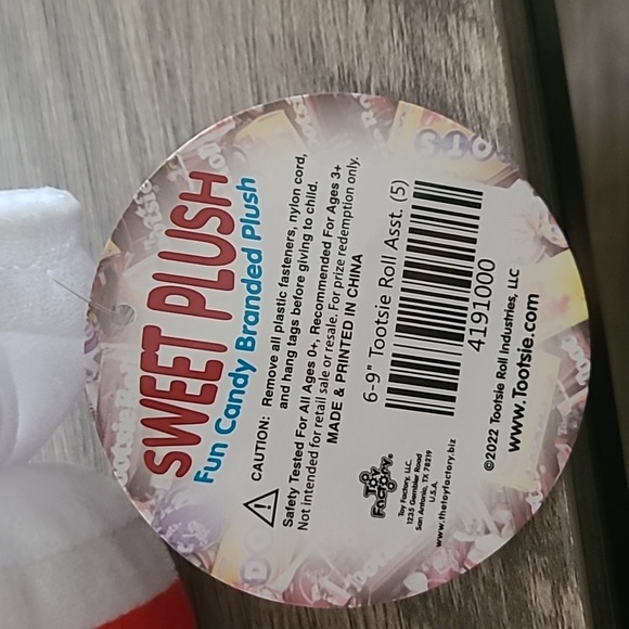 NWT tootsie roll plush - Picture 3 of 3